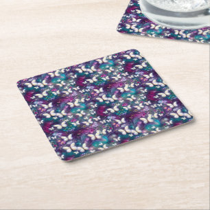 Dessous-de-verre Carré En Papier Une série de papillon mystique Design 5