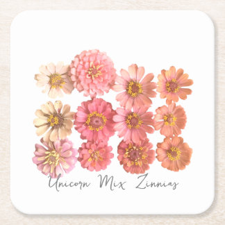 Dessous-de-verre Carré En Papier Unicorn Zinnia Collage Dessous de verre papier