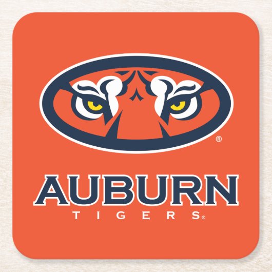 Dessous-de-verre Carré En Papier Université d'Auburn | Auburn Tigers (Devant)
