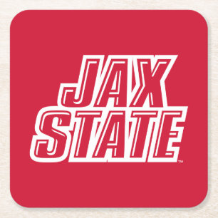 Dessous-de-verre Carré En Papier Université d'État de Jacksonville Logo JAX STATE