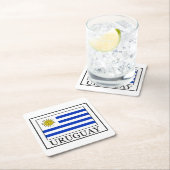 Dessous-de-verre Carré En Papier Uruguay (En situation)