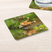 Dessous-de-verre Carré En Papier USA, Minnesota, Sandstone, Minnesota Wildlife (Incliné)