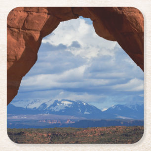 Dessous-de-verre Carré En Papier Utah, Parc National Des Arches, Arc Délicat