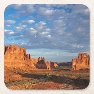 Dessous-de-verre Carré En Papier Utah, parc national des Arches, formations rocheus