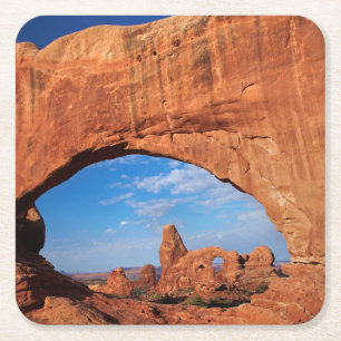 Dessous-de-verre Carré En Papier Utah, parc national des Arches, Turret Arch 3
