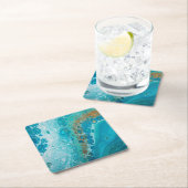 Dessous-de-verre Carré En Papier Vague écrasante (En situation)