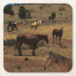 Dessous-de-verre Carré En Papier Valley of the Horses