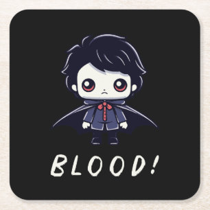 Dessous-de-verre Carré En Papier Vampire enfant