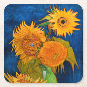 Dessous-de-verre Carré En Papier Van Gogh Sunflowers