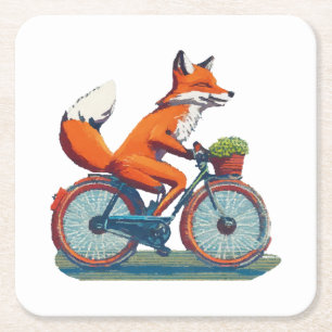 Dessous-de-verre Carré En Papier Vélo Fox