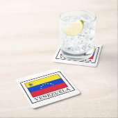 Dessous-de-verre Carré En Papier Venezuela (En situation)