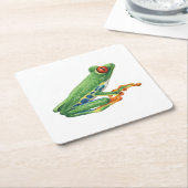 Dessous-de-verre Carré En Papier Vert clair (Incliné)