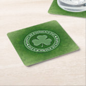 Dessous-de-verre Carré En Papier Vert de la Saint-Patrick (Incliné)
