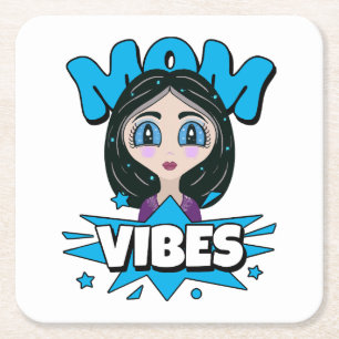 Dessous-de-verre Carré En Papier Vibes de maman