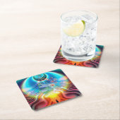 Dessous-de-verre Carré En Papier Vibrations d'âme (En situation)