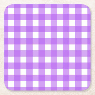 Dessous-de-verre Carré En Papier Vichy violet vif
