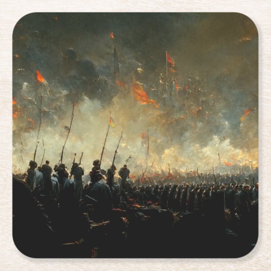 Dessous-de-verre Carré En Papier Victoire (Devant)