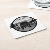 Dessous-de-verre Carré En Papier Vie Van (Incliné)