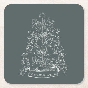 Dessous-de-verre Carré En Papier Vieux-Monde Noël allemand