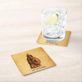 Dessous-de-verre Carré En Papier Viking rustique (En situation)