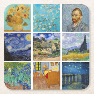 Dessous-de-verre Carré En Papier Vincent Van Gogh - Grille des chefs-d'oeuvre