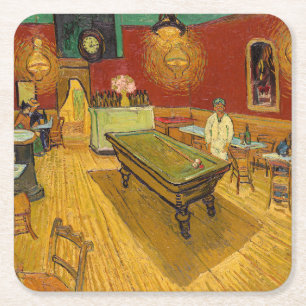 Dessous-de-verre Carré En Papier Vincent van Gogh - Le Café de nuit