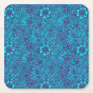 Dessous-de-verre Carré En Papier Vintage turquoise couleur violet foncé