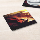 Dessous-de-verre Carré En Papier Violon (Incliné)