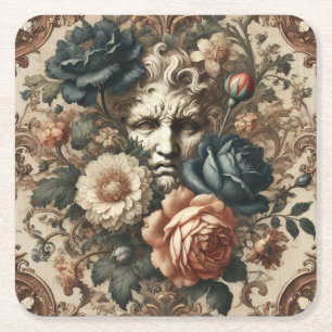 Dessous-de-verre Carré En Papier Visages de pierre et nuits fatiguées - gothique ba