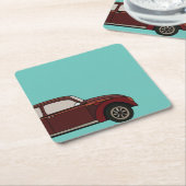 Dessous-de-verre Carré En Papier Voiture classique antique (Incliné)