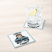 Dessous-de-verre Carré En Papier Voiture Classique Voiture Baby Boy Cruisin' Dans D (En situation)