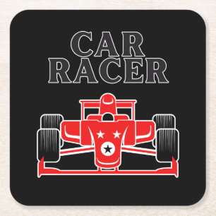 Dessous-de-verre Carré En Papier Voiture Racer