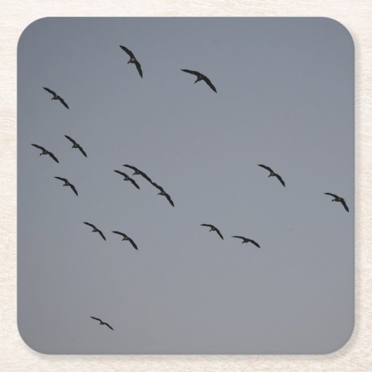 Dessous-de-verre Carré En Papier Vol du soir (Devant)