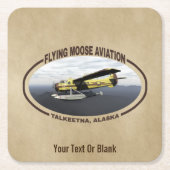 Dessous-de-verre Carré En Papier Vol Moose Aviation de Havilland DH3-C Otter (Devant)