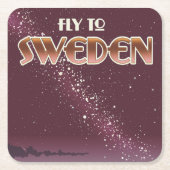 Dessous-de-verre Carré En Papier Voler en Suède (Devant)