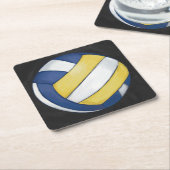 Dessous-de-verre Carré En Papier Volley-ball (Incliné)