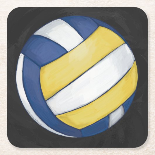 Dessous-de-verre Carré En Papier Volley-ball (Devant)