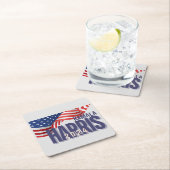 Dessous-de-verre Carré En Papier Vote Harris Election 2024 (En situation)