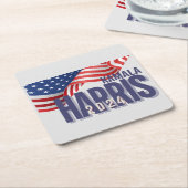 Dessous-de-verre Carré En Papier Vote Harris Election 2024 (Incliné)