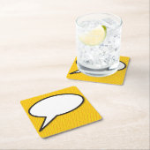 Dessous-de-verre Carré En Papier Votre bulle de message amusante rétro de bande des (En situation)