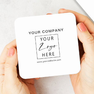 Dessous-de-verre Carré En Papier Votre logo d'entreprise promotionnel