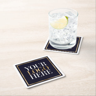 Dessous-de-verre Carré En Papier Votre logo ici Business
