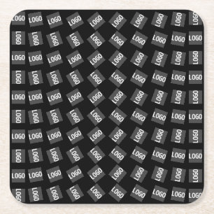 Dessous-de-verre Carré En Papier Votre logo   Logo unique, conception ou modèle d'i