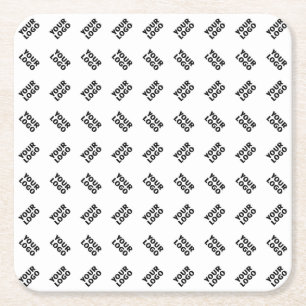 Dessous-de-verre Carré En Papier Votre logo Motif répétitif alterné simple