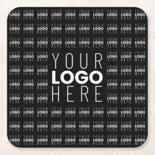 Dessous-de-verre Carré En Papier Votre logo ou image en mosaïque avec un grand logo