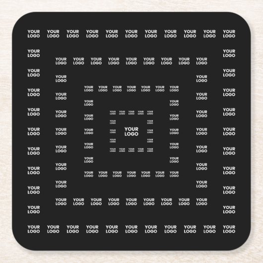 Dessous-de-verre Carré En Papier Votre logo ou n'importe quelle conception/image | (Devant)