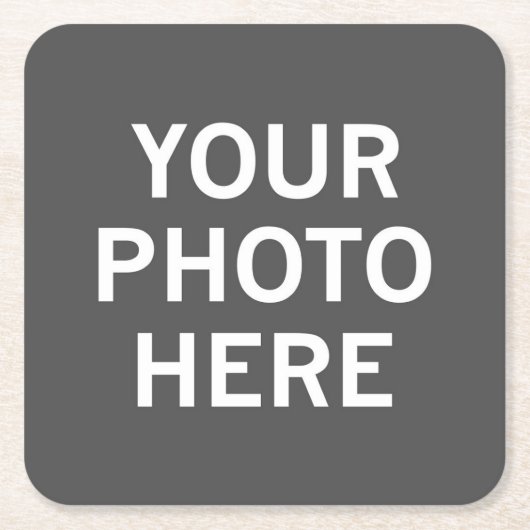 Dessous-de-verre Carré En Papier Votre photo ici (Devant)