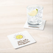 Dessous-de-verre Carré En Papier Vous Êtes Mon Soleil (En situation)