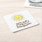 Dessous-de-verre Carré En Papier Vous Êtes Mon Soleil (Incliné)