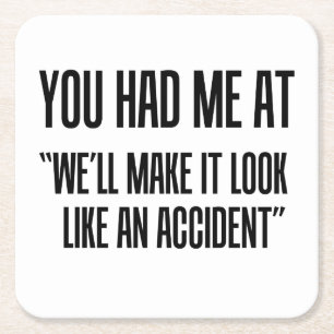 Dessous-de-verre Carré En Papier Vous m'avez eu à